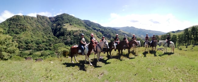 Horseback riding group