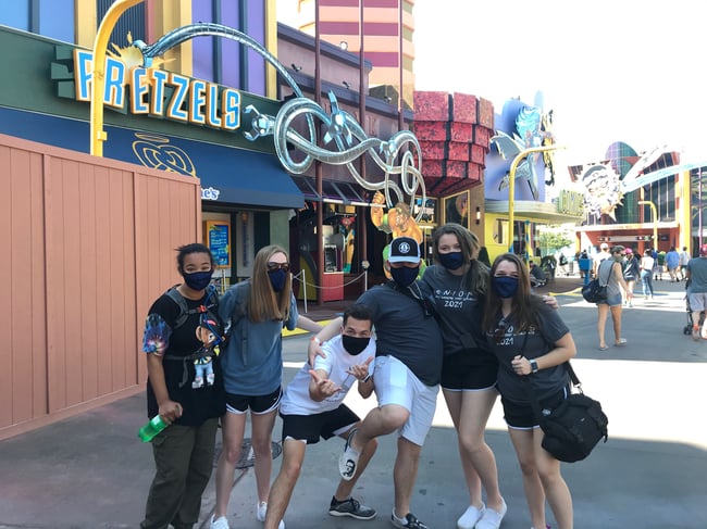 Band kids at Universal Studios in Florida