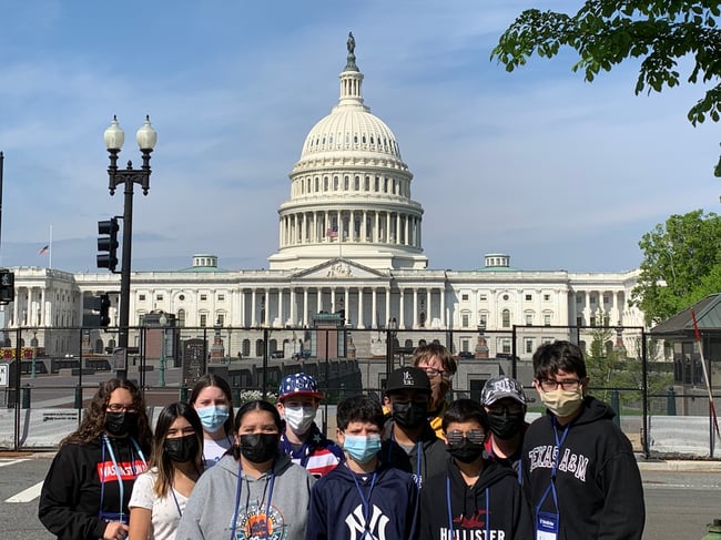School group at U.S. Capitol