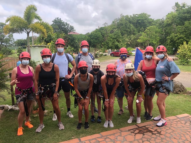 Getting ready to zipline!