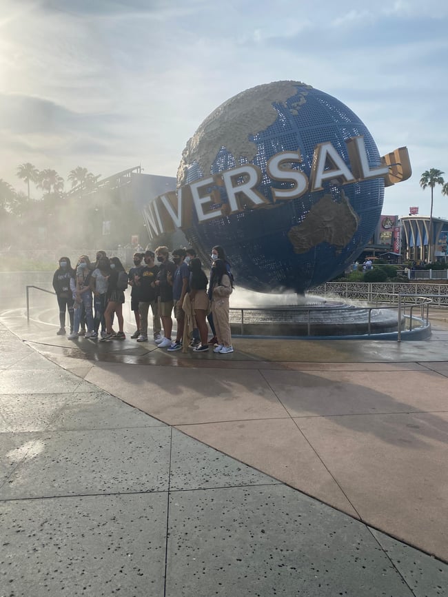 Students enjoying at Universal Studios