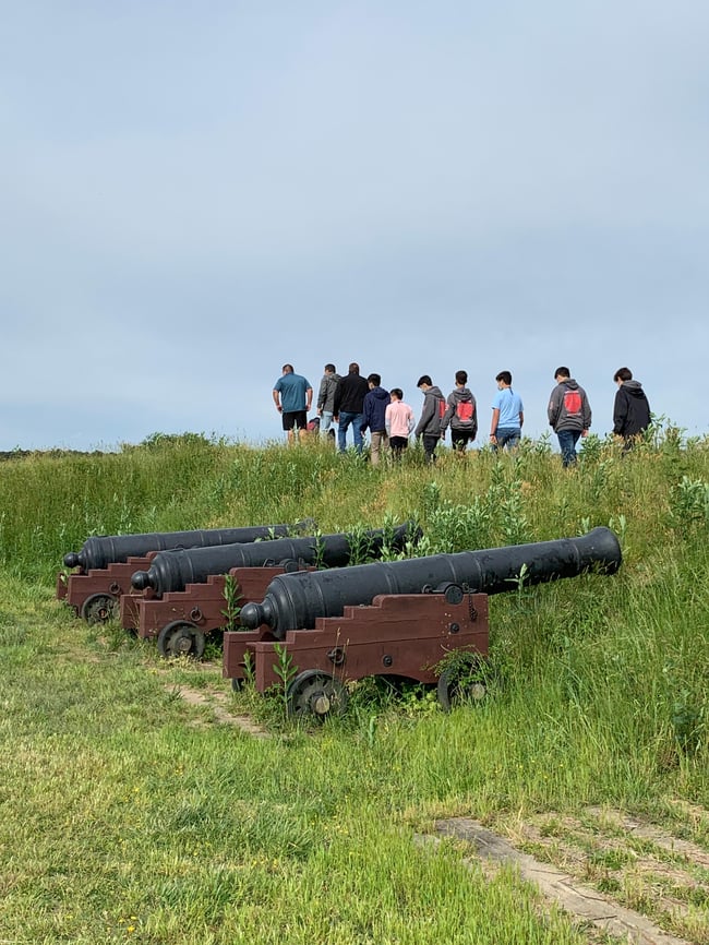 Travelers with cannon