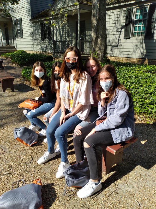 Kids enjoying Williamsburg and Jamestown Virginia