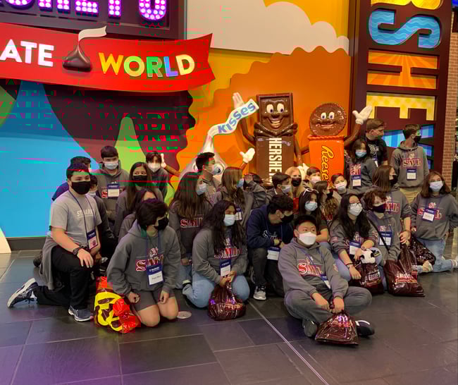 Kids in the Hershey's store 