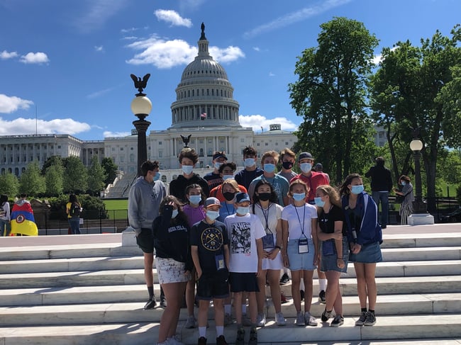 Travelers in Washington DC