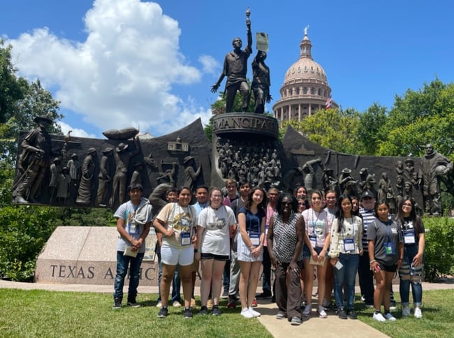 Photo in monument, Texas